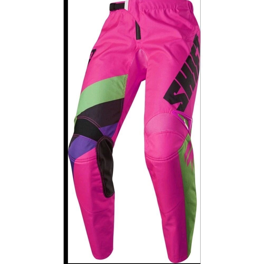 Shift White Label Motocross Pants Mens 28 Neon Pink Y2K Moto Streetwear Dirtbike